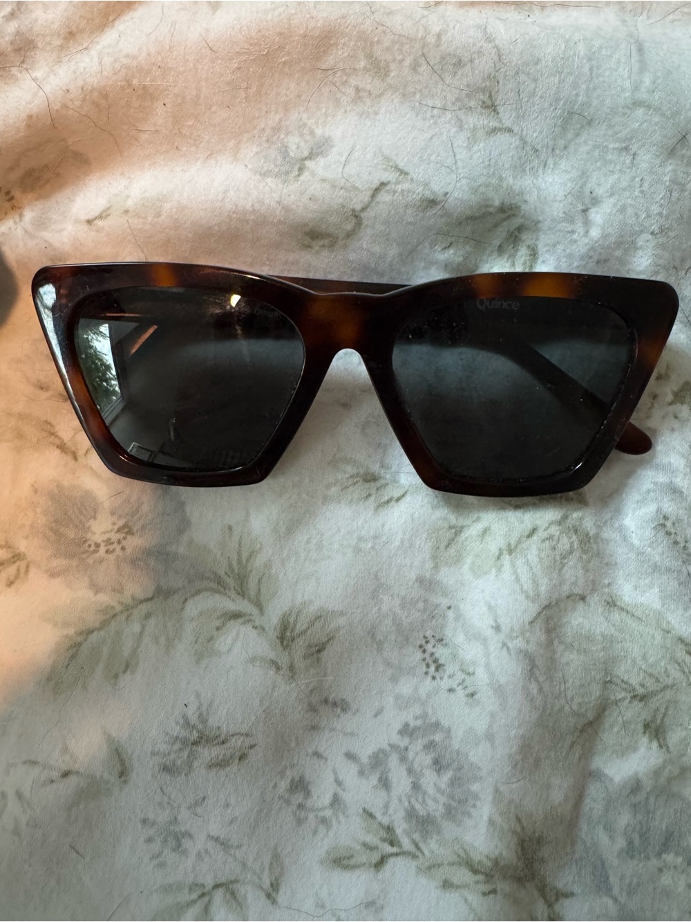 Quince Tortoiseshell Cat-Eye Sunglasses with Dark Lenses